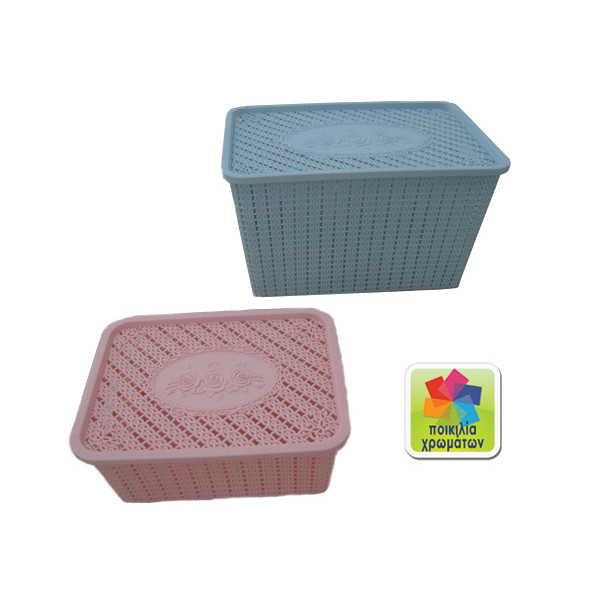 ΚΑΛΑΘΙ ΠΛΑΣΤΙΚΟ ΜΕ ΚΑΠΑΚΙ ΠΑΡΑΛΛΗΛΟΓΡΑΜΜΟ35x24cm