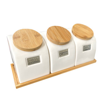  κεραμικά βάζα για καφέ-ζάχαρη και τσάϊ ΣΕΤ/3