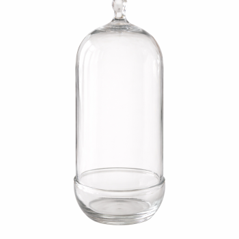 ΒΑΖΟ ΓΥΑΛΙΝΟ ΚΑΜΠΑΝΑ 33cm
