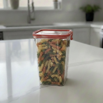 ΨΗΛΟ ΠΛΑΣΤΙΚΟ ΦΑΓΗΤΟΔΟΧΕΙΟ ΜΕ ΚΛΙΠΣ ΚΟΚΚΙΝΟ