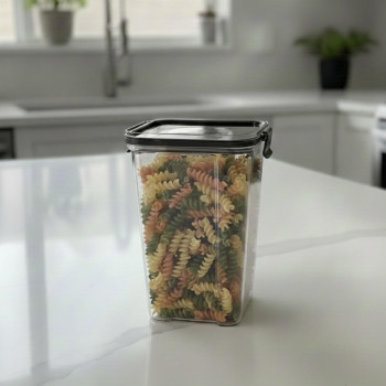 ΨΗΛΟ ΠΛΑΣΤΙΚΟ ΦΑΓΗΤΟΔΟΧΕΙΟ ΜΕ ΚΛΙΠΣ ΜΑΥΡΟ