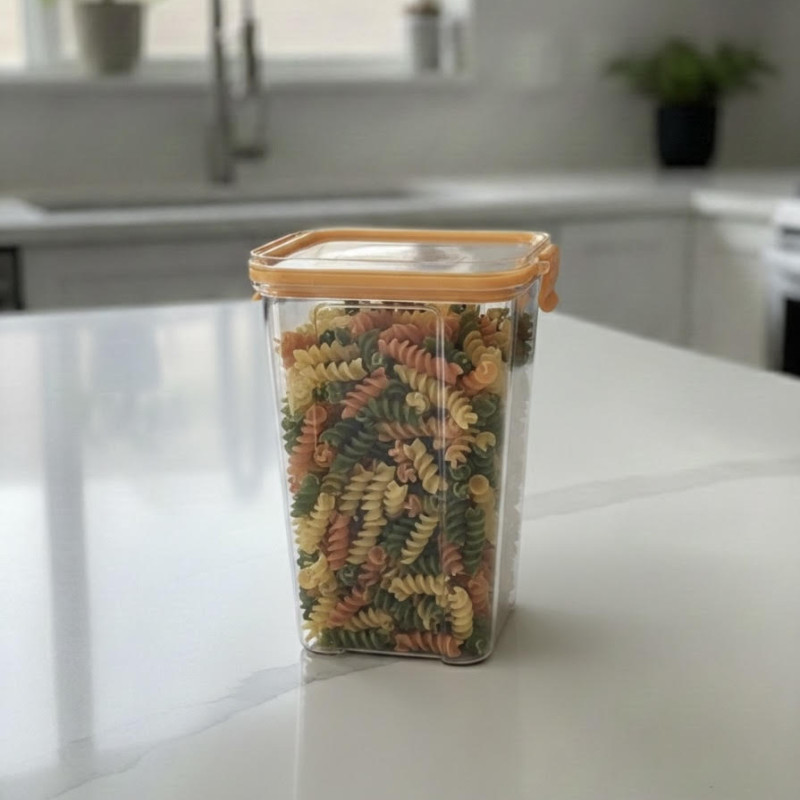 ΨΗΛΟ ΠΛΑΣΤΙΚΟ ΦΑΓΗΤΟΔΟΧΕΙΟ ΜΕ ΚΛΙΠΣ ΠΟΡΤΟΚΑΛΙ