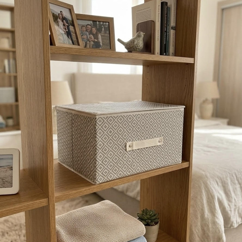 ΚΟΥΤΙ ΑΠΟΘΗΚΕΥΣΗΣ ΥΦΑΣΜΑΤΙΝΟ  ΠΤΥΣΣΟΜΕΝΟ ΕΚΡΟΥ-ΛΑΔΙ S