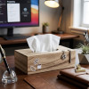 Ξύλινη Θήκη για Χαρτομάντιλα (Tissue Box) – Minimal Organizer για Σαλόνι, Μπάνιο & Γραφείο – Φυσικό Ξύλο