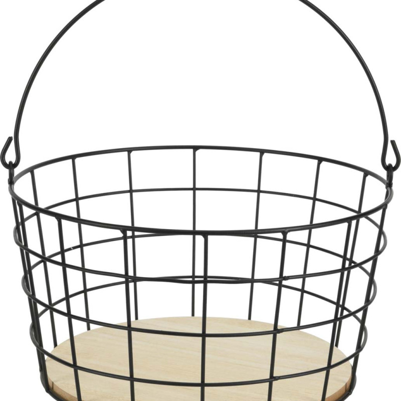  Καλάθι από Μέταλλο  ΚΑΙ ΞΥΛΟ 28x28x15cm