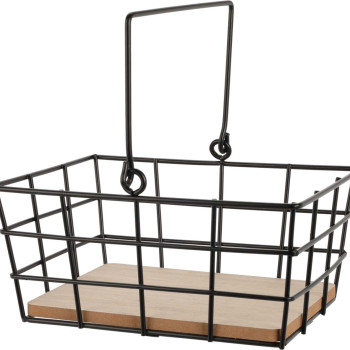 ΚΑΛΑΘΙ ΑΠΟ ΜΕΤΑΛΛΟ ΚΑΙ ΞΥΛΟ 20x16x9.5cm