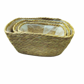 Καλάθι Seagrass Φυσικό 25-32x18-24x12-16cm S/3