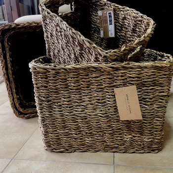 ΚΑΛΑΘΙ ΑΠΟ SEAGRASS 31-37X23-29X20-27CM ΣΕΤ3