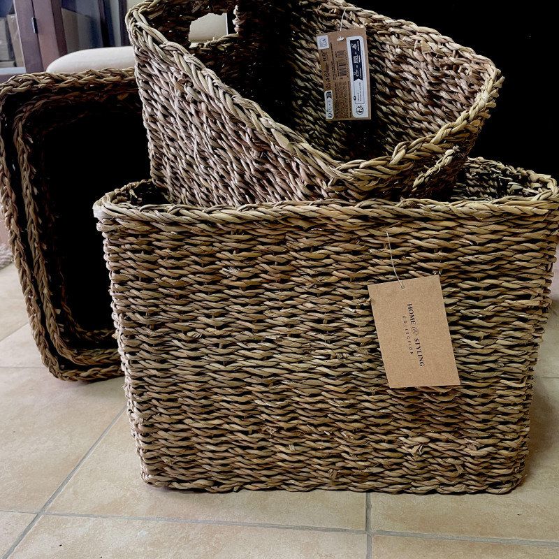 ΚΑΛΑΘΙ ΑΠΟ SEAGRASS 31-37X23-29X20-27CM ΣΕΤ3