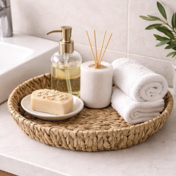 Καλάθι από Φυσικό Φύλλο 30x6cm