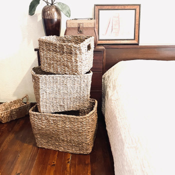 ΚΑΛΑΘΙ ΑΠΟ SEAGRASS 31-37X23-29X20-27CM ΣΕΤ3