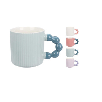  Κούπα από Πορσελάνη 370ml 8.5x9cm ΣΕΤ/4