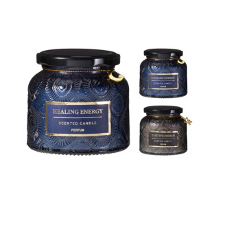Κερί Αρωματικό Healing Energy σε Γυαλί 9x8cm ΣΕΤ/2
