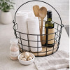  Καλάθι από Μέταλλο και ξυλο 28x28x15cm