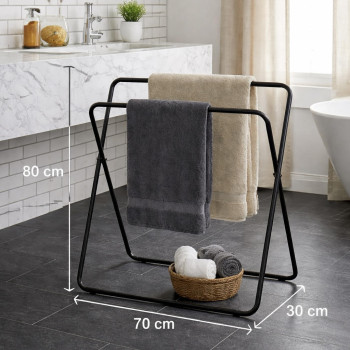 Bάση Πετσέτας μεταλλικη μαυρη