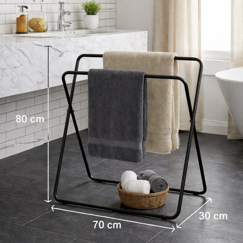 Bάση Πετσέτας μεταλλικη μαυρη