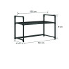 Μεταλλική Ραφιέρα Πάγκου Οργάνωσης Microwave – Organizer Κουζίνας Δύο Επιπέδων (57.5x26x31cm)