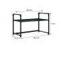 Μεταλλική Ραφιέρα Πάγκου Οργάνωσης Microwave – Organizer Κουζίνας Δύο Επιπέδων (57.5x26x31cm)