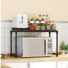 Μεταλλική Ραφιέρα Πάγκου Οργάνωσης Microwave – Organizer Κουζίνας Δύο Επιπέδων (57.5x26x31cm)