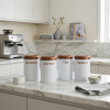Σετ 4 Τεμαχίων Μπρονζε Μεταλλικά Δοχεία Αποθήκευσης & Οργάνωσης Κουζίνας – 10x16cm