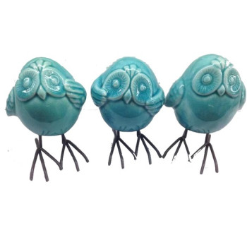 ΔΙΑΚΟΣΜΗΤΙΚΟ ΚΕΡΑΜΙΚΟ ΣΕΤ 3 ΤΕΜ "Stupid Bird"