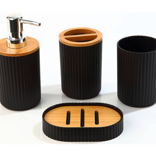 ΣΕΤ ΜΠΑΝΙΟΥ ΜΕ ΞΥΛΙΝΕΣ ΛΕΠΤΟΜΕΡΕΙΕΣ