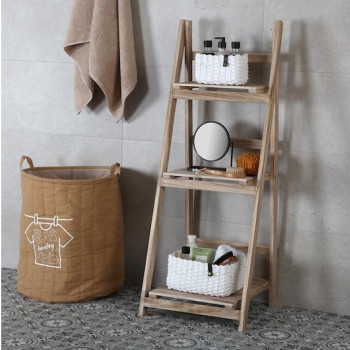 Σκάλα-Ραφιέρα Ξύλινη με 3 ράφια