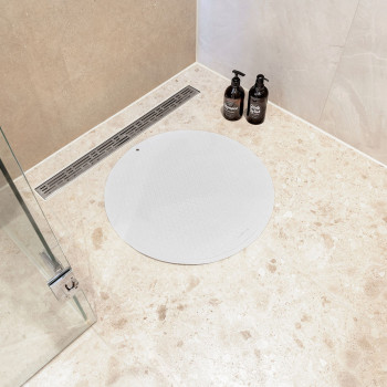 Rubelle Αντιολισθητικό Πατάκι Φ55cm White Sealskin