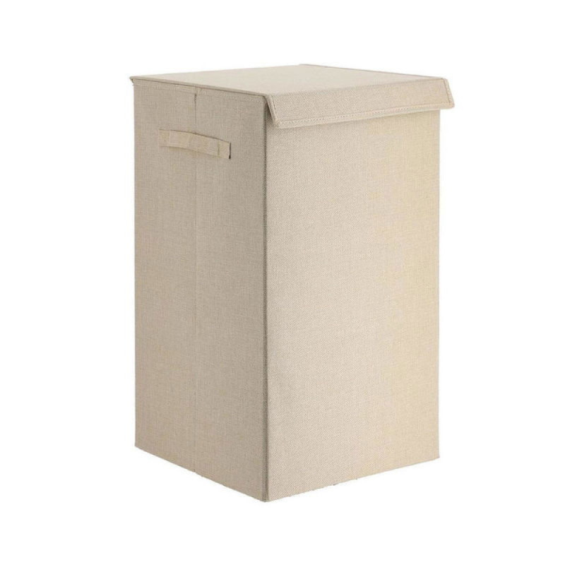 Καλάθι Απλύτων Αναδιπλούμενο από MDF Μπεζ με Υφασμάτινη Επένδυση MRShome