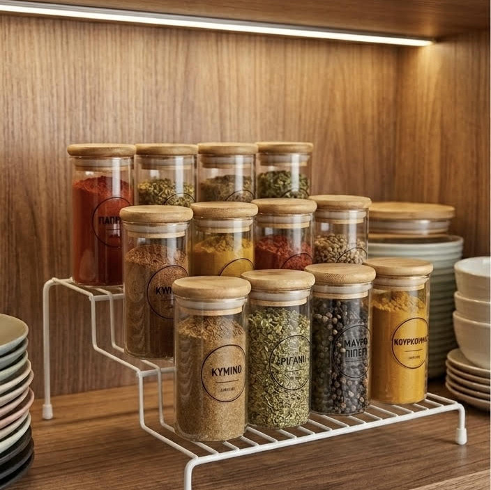 ΒΑΣΗ ΜΠΑΧΑΡΙΚΩΝ ΜΕ 3 ΕΠΙΠΕΔΑ ΑΣΠΡΟ