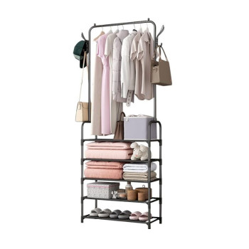 Κρεμάστρα δαπέδου με ράφια παπουτσιών 