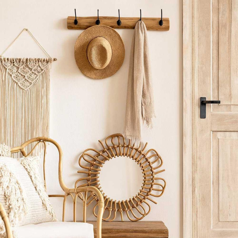 Κρεμάστρα τοίχου Nextdeco Tribeca ανακυκλωμένο ξύλο teak Υ10x10x55εκ.