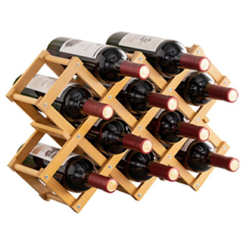 Κάβα κρασιών μπαμπού 10 φιαλών Υ32x48x13εκ.