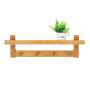 Κρεμάστρα επιτοίχια με ράφι από μπαμπού Υ18x59x11εκ.