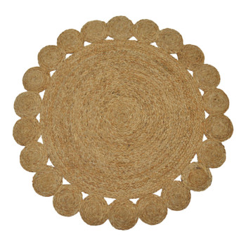 Χαλί Voni Inart φυσικό γιούτα Φ100x1εκ