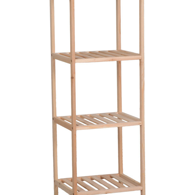 Ραφιέρα δαπέδου ξύλο ελάτου σε φυσική απόχρωση 35x30x100εκ