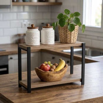 Επιτραπέζια βαση παγκου μελαμίνης-μαύρο μέταλλο 48x17x40εκ