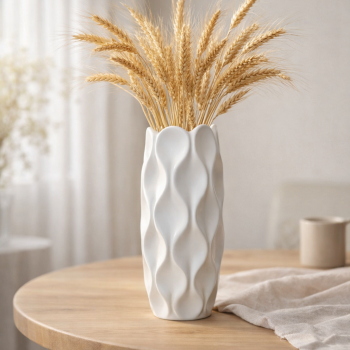 ΚΕΡΑΜΙΚΟ ΒΑΖΟ "Ethereal" ΑΣΠΡΟ