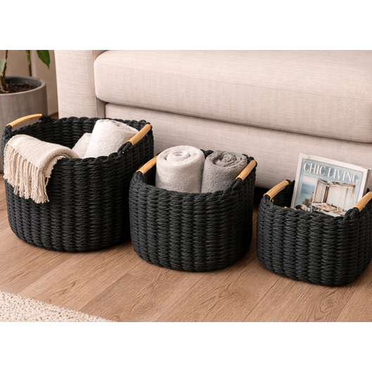 Καλάθια ΣΕΤ 3τεμ COTTON