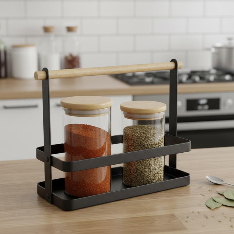 ΒΑΣΗ  ΜΕΤΑΛΛΙΚΗ ΜΠΑΧΑΡΙΚΩΝ ΜΕ ΞΥΛΙΝΟ ΧΕΡΟΥΛΙ  ΜΑΥΡΟ