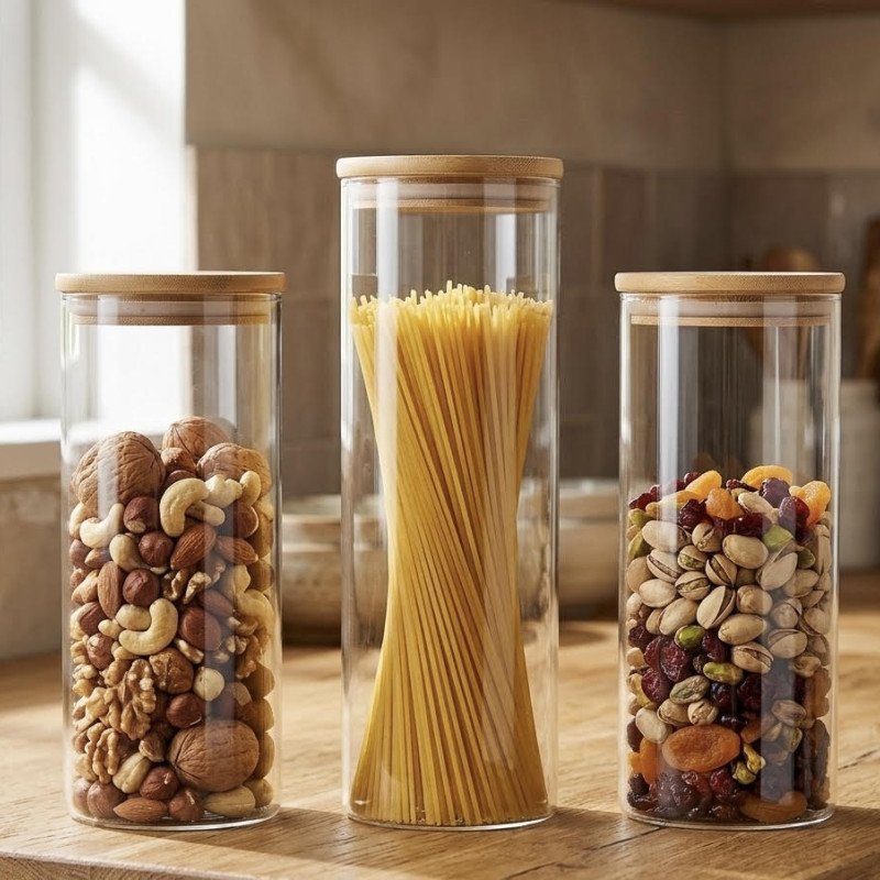 ΒΑΖΟ ΓΥΑΛΙΝΟ ΑΠΟΘΗΚΕΥΣΗΣ ME ΒΑΜΒΟΟ KΑΠΑΚΙ  ΚΑΡΠΑΘΟΣ 